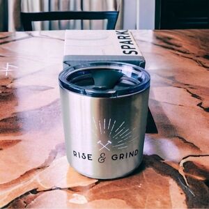 Mr Coffee Rise & Grind Stainless Steel Thermal Tumbler Travel Mug Coffee Cup NIB